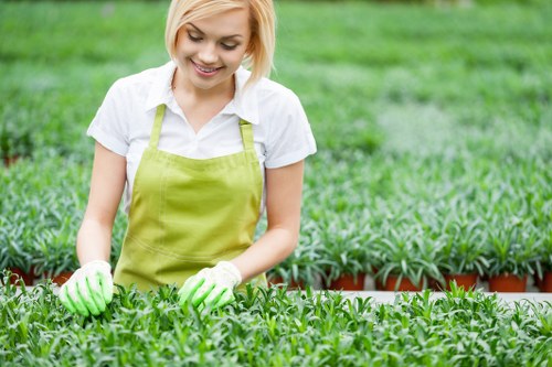 Protective equipment used during professional gardening work