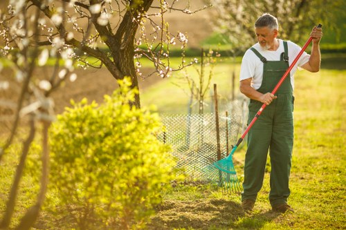 Regular garden maintenance in St Johns with hedge trimming and planting